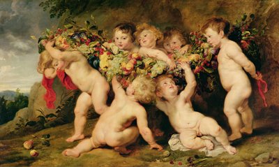 Krans van Fruit, c.1615-17 door Peter Paul Rubens